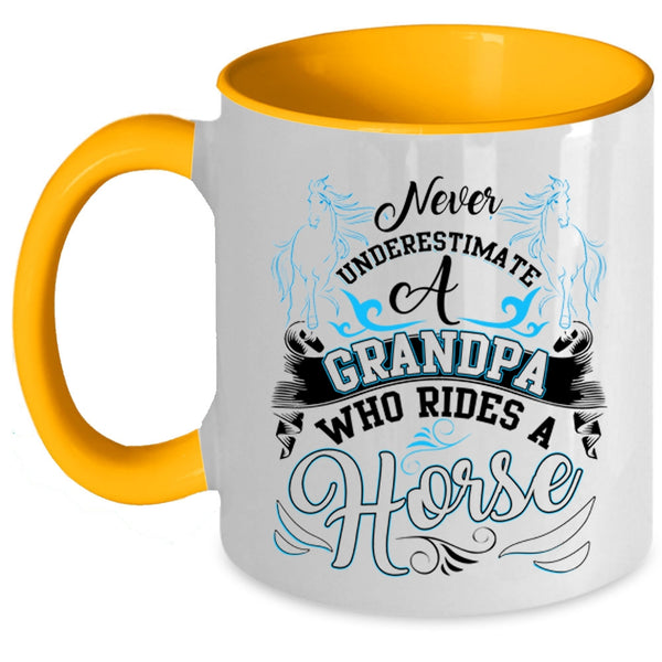 Awesome Grandpas Coffee Mug, Grandpa Rides A Horse Accent Mug