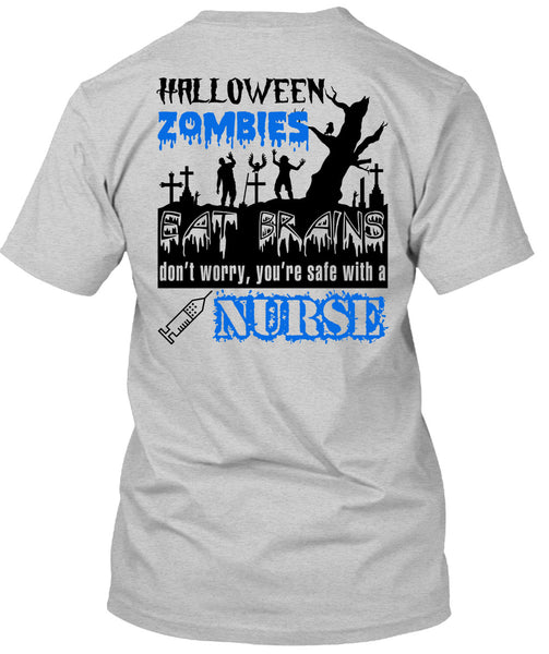 Halloween Zombies Eat Brains T Shirt, Wait For Halloween T Shirt