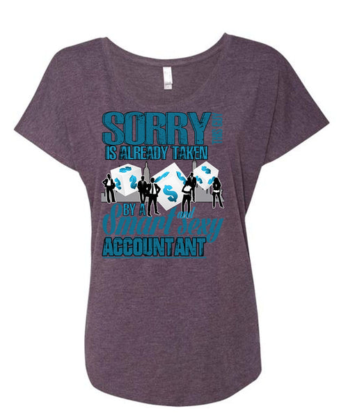 Smart Accountant T Shirt, Being An Accountant T Shirt, Cool Shirt (Ladies' Triblend Dolman Sleeve)