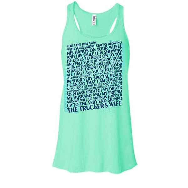 You Take Him Away T Shirt, Coolest Trucker's Wife Tank Top