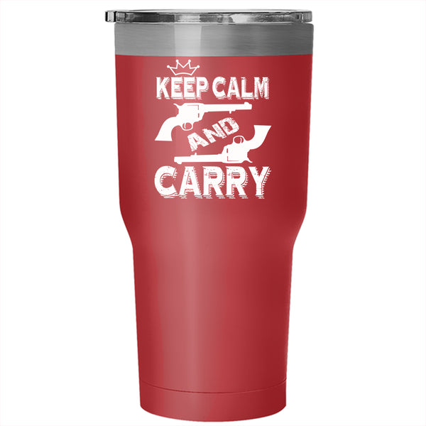 Keep Calm And Carry Tumbler 30 oz Stainless Steel, Cool Travel Mug