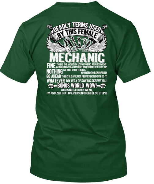 This Female Mechanic T Shirt, Being A Mechanic T Shirt