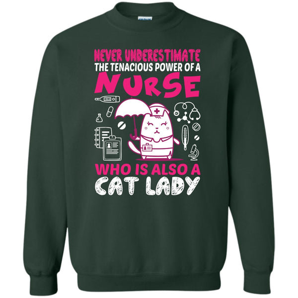 Who Is Also A Cat Lady T Shirt, Coolest Nurse Sweatshirt
