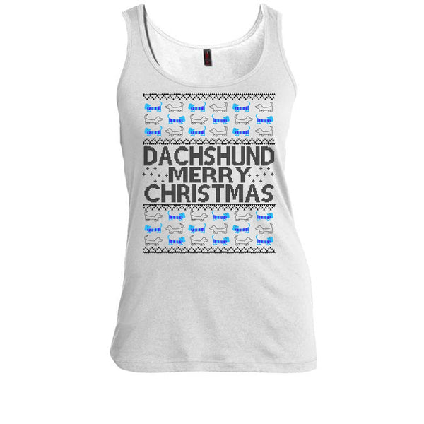 Dachshund Merry Christmas T Shirt, Dachshund Lover Tank Top