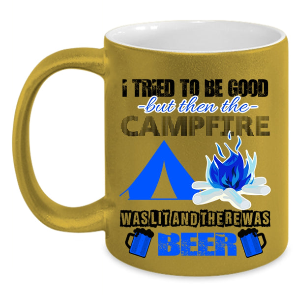 There Was Beer Coffee Mug, Campfire Was Lit Accent Mug
