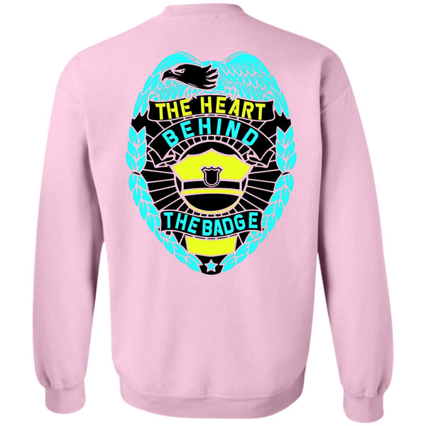 I Love Police T Shirt, The Heart Behind The Badge Sweatshirt