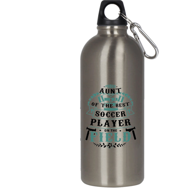 Proud Aunt Of The Best Soccer Player 20 oz Stainless Steel Bottle,Soccer Player's Aunt Outdoor Sports Water Bottle