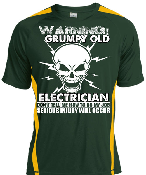 Grumpy Old Electrician T Shirt, Being An Electrician T Shirt, Cool Shirt