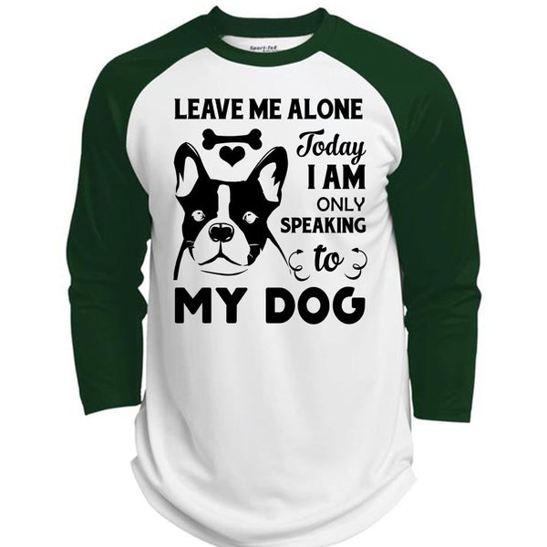 Leave Me Alone Today I Am Only Speaking To My Dog T Shirt, Favorite T Shirt  (Polyester Game Baseball Jersey)