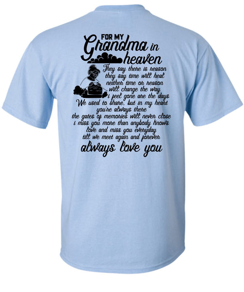 For My Grandma In Heaven T Shirt, I Love Grandma T Shirt