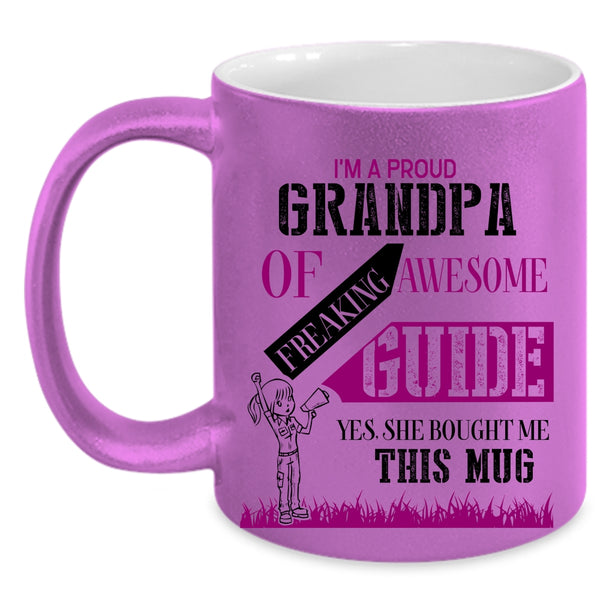 Cool Grandpas Coffee Mug, I'm A Proud Grandpa Of Awesome Guide Accent Mug