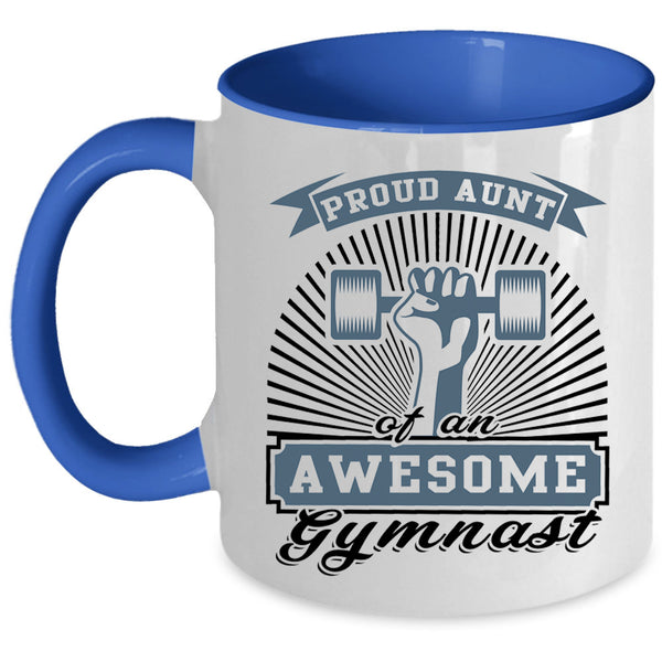 Awesome Gymnast Coffee Mug, Proud Aunt Of An Awesome Gymnast Accent Mug