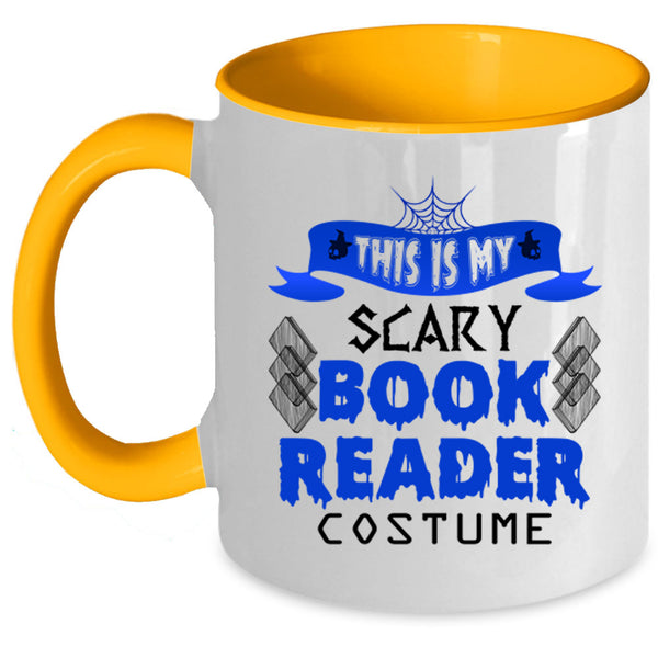 Scary Reader Coffee Mug, This Is My Scary Book Reader Costume Accent Mug