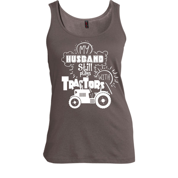 Farmer's Wife T Shirt, My Husband Still Plays With Tractors T Shirt, Cool T Shirt