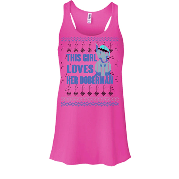 This Girls Loves Her Doberman T Shirt, Coolest Doberman Lover Tank Top