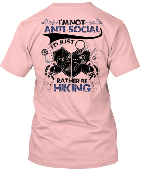 I'd Just Rather Be Hiking T Shirt, I Love Hiking T Shirt