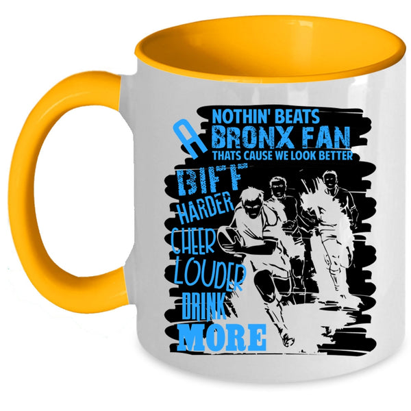 Sport Coffee Mug, Biff Harder Cheer Louder Drink More Accent Mug