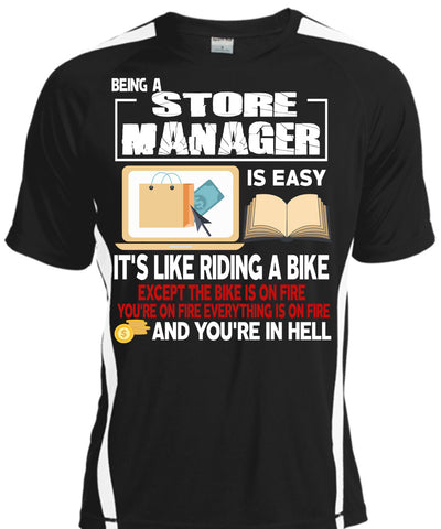 A black t-shirt with the shopify logo