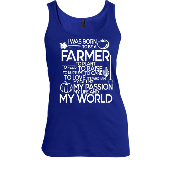 I Was Born To Be A Farmer T Shirt, My Life And My World T Shirt, Cool T Shirt