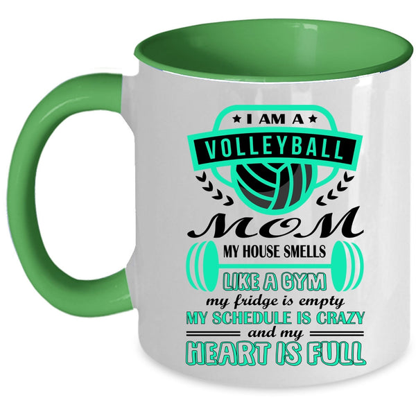 Funny Volleyball Mom Coffee Mug, I Am A Volleyball Mom Accent Mug