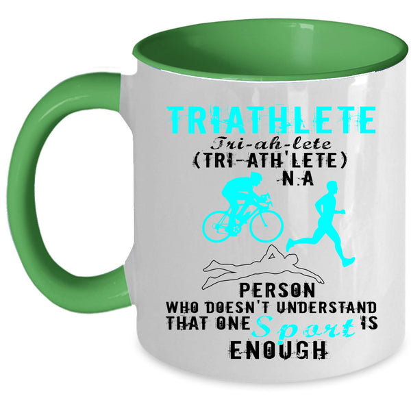 Cool Gift For Triathlete Coffee Mug, Triathlete Accent Mug