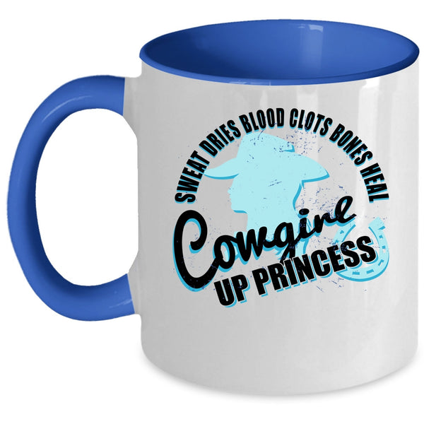 Cool Gift For My Daughter Coffee Mug, Cowgirl Up Princess Accent Mug