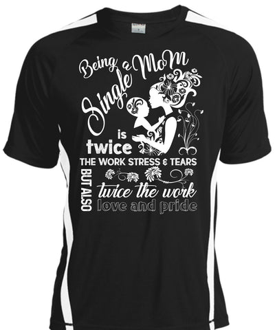 A black t-shirt with the shopify logo