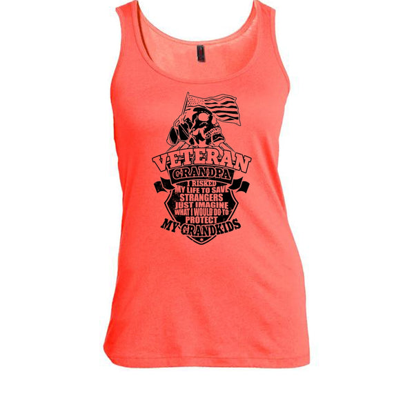 Veteran Grandpa T Shirt, To Protect My Grandkids Tank Top