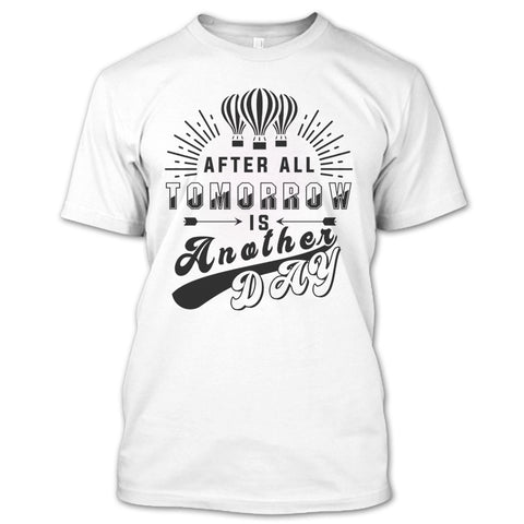 A black t-shirt with the shopify logo