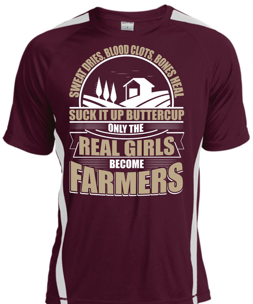 Real Girls Become Farmers T Shirt, Sweat Dries T Shirt, Cool Shirt
