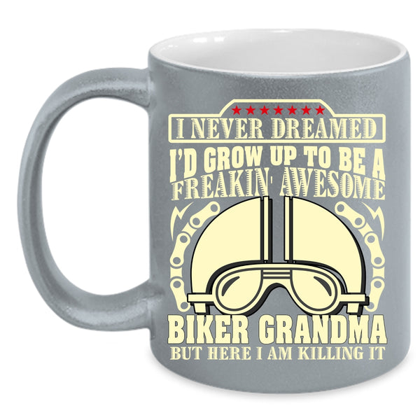 I'd Grow Up To Be A Biker Grandma Coffee Mug, Awesome Grandma Coffee Cup