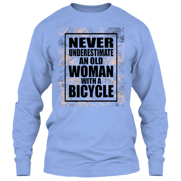 Never Underestimate T Shirt, Coolest Bicycle T Shirt
