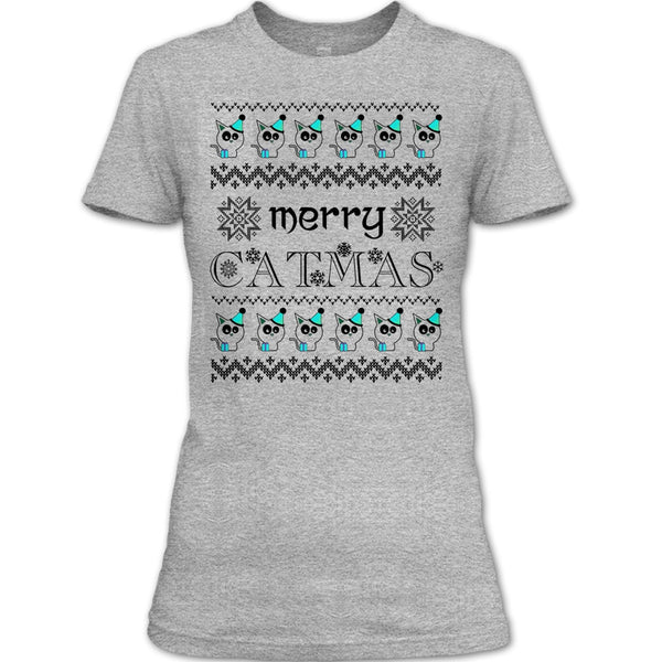 Merry Catmas T Shirt, Merry Christmas Gift T Shirt