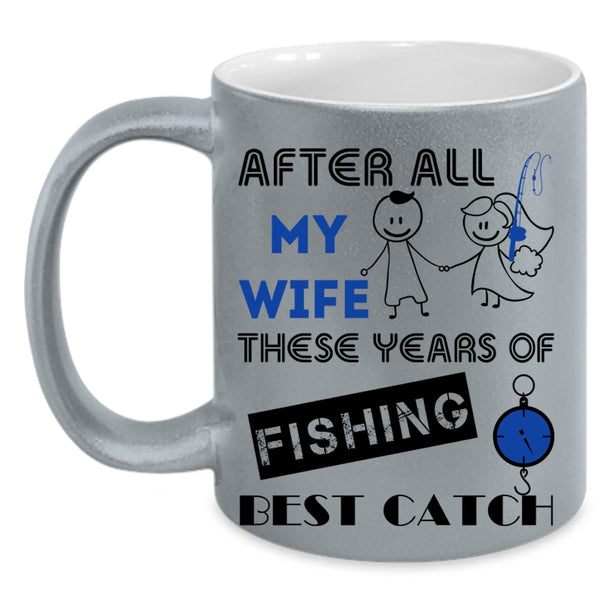 Just Married Coffee Mug, My Wife Is Still My Best Catch Accent Mug