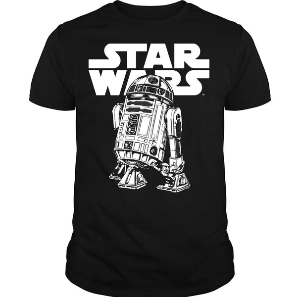 A black t-shirt with the shopify logo