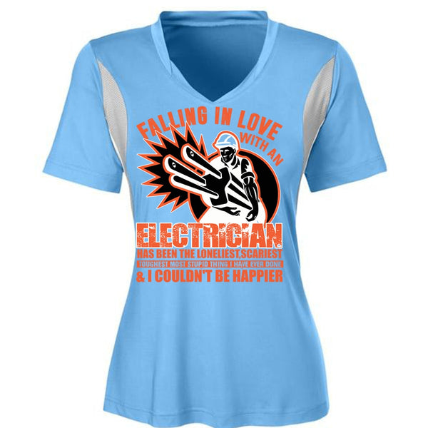 Falling In Love With An Electrician T Shirt, I Love Electrician T Shirt, Awesome T-Shirts
