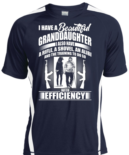 I Have A Beautiful Granddaughter T Shirt, I Also Have A Rifle T Shirt, Cool Shirt