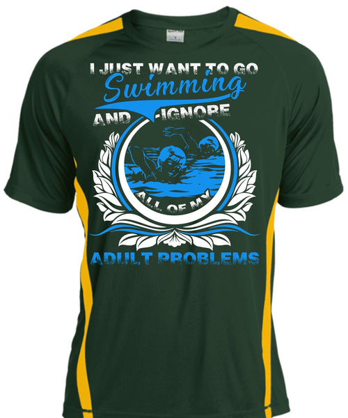 I Just Want To Go Swimming T Shirt, Adult Problems T Shirt, Cool Shirt