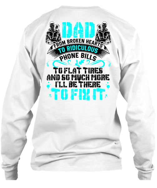 Dad From Broken Heart T Shirt, I Love Dad T Shirt
