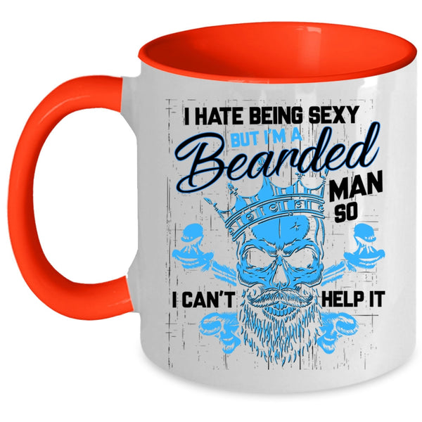 Cool Gift For Dad Coffee Mug, I'm A Bearded Man Accent Mug