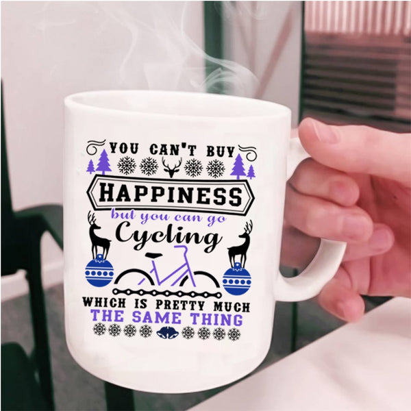 Cycling Make Me Happy Coffee Mug, You Can Go Cycling Cup
