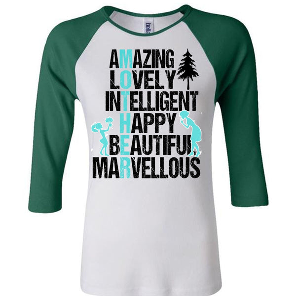 Amazing Lovely Intelligent Happy T Shirt, I Love Mom T Shirt, Awesome T-Shirts