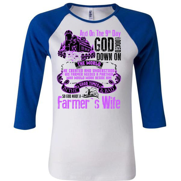 God Made A Farmer's Wife T Shirt, I Love Farming T Shirt, Awesome T-Shirts
