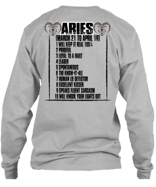 Aries Will Knock Your Lights Out T Shirt, I Love Aries T Shirt