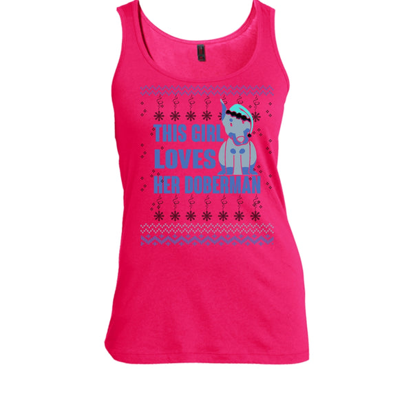 This Girls Loves Her Doberman T Shirt, Coolest Doberman Lover Tank Top