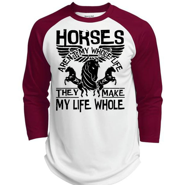 Horses Aren't My Whole Life T Shirt, I Love Equestrian T Shirt, Awesome T-Shirts  (Polyester Game Baseball Jersey)