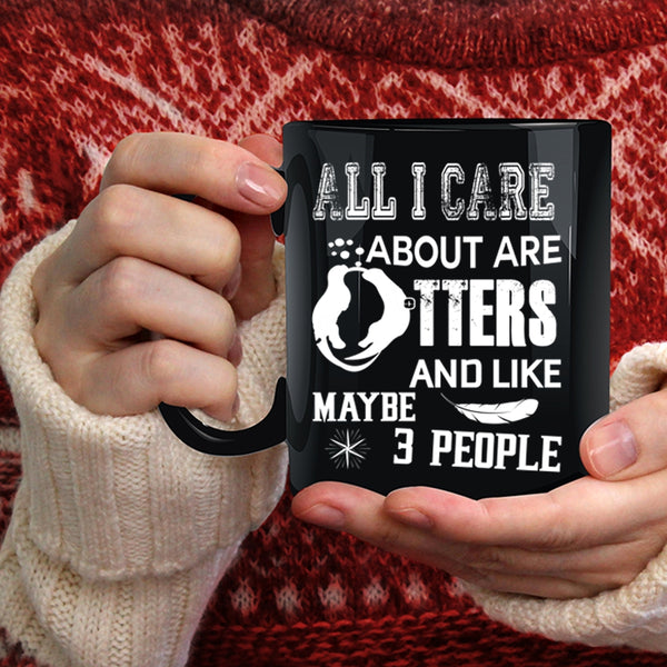 I Love Otters Coffee Mug, Funny Gift For Otter Lovers Coffee Cup