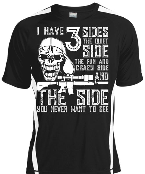 A black t-shirt with the shopify logo