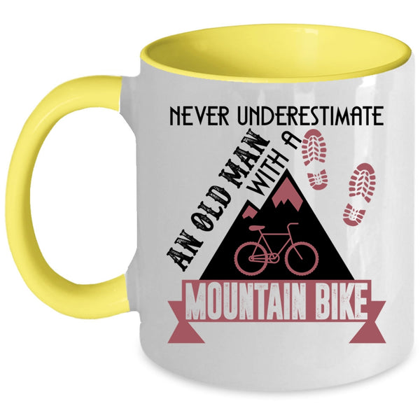 Cute Grandpa Coffee Mug, An Old Man With A Mountain Bike Accent Mug