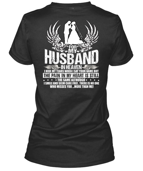 For My Husband In Heaven T Shirt, My Heart T Shirt